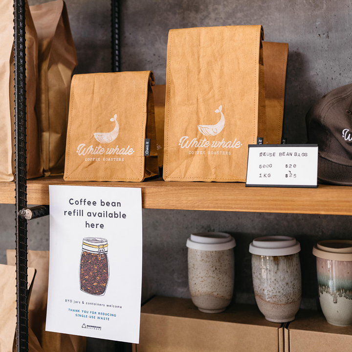 White Whale Re-Usable Coffee Pouch